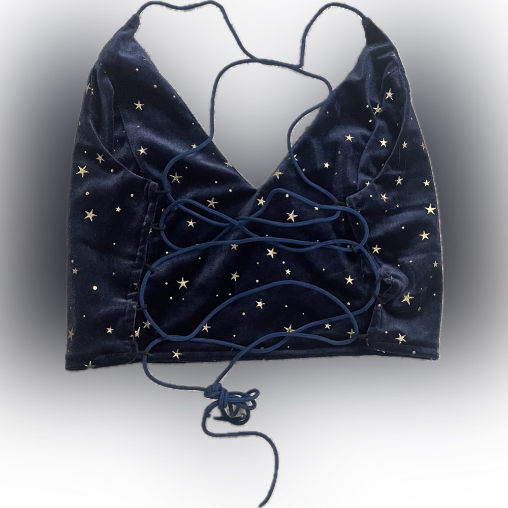 Starry night bralette stringy backless top - Picture 2 of 16